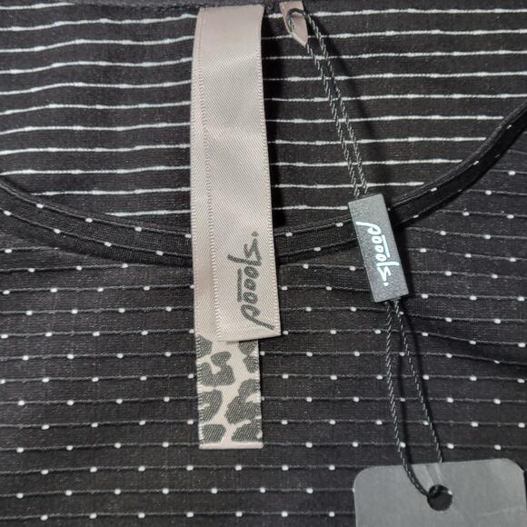 Poools Polka Dot 3/4 Sleeve Scoop Neck Top 38 NWT - Picture 9 of 10